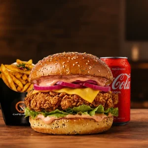OG Chicken Burger And Fries Drink