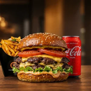 Ranch Burger And Fries Drink