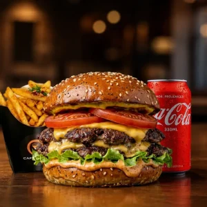 Ruby Smash Burger And Fries Drink